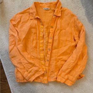 Orange Button Down Shirt